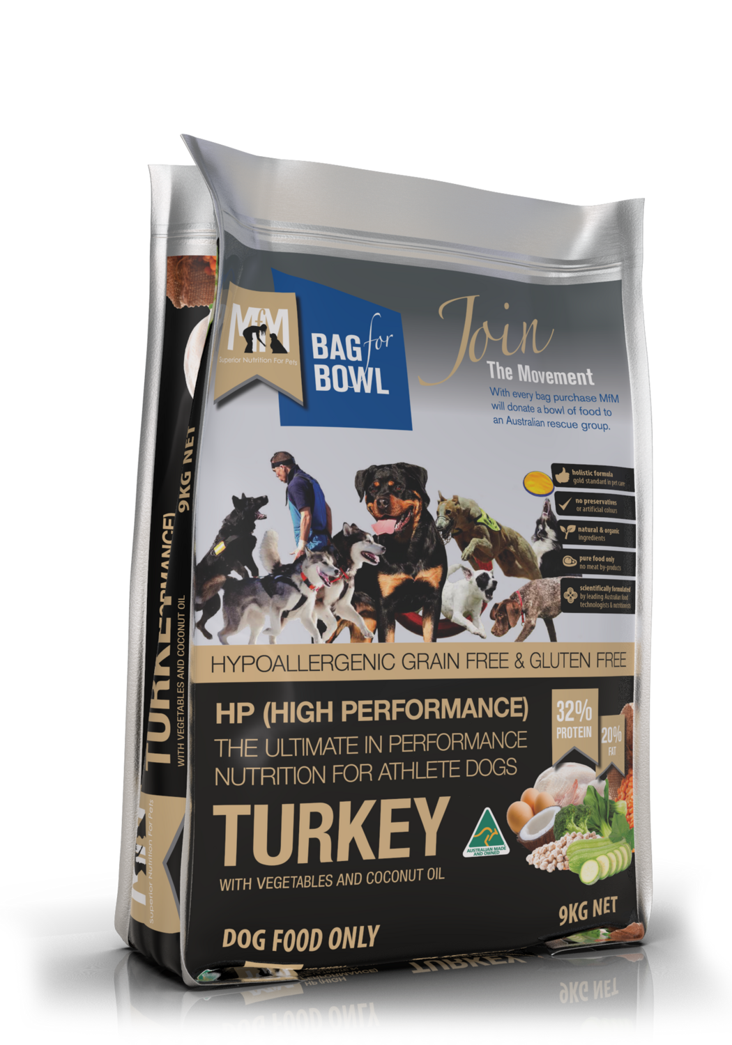 MFM Dog High Performance Holistic Grain &amp; Gluten Free Black 9Kg