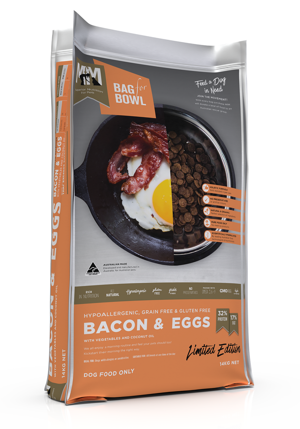 MFM Dog Single Protein Bacon &amp; Eggs Grain &amp; Gluten Free 14Kg