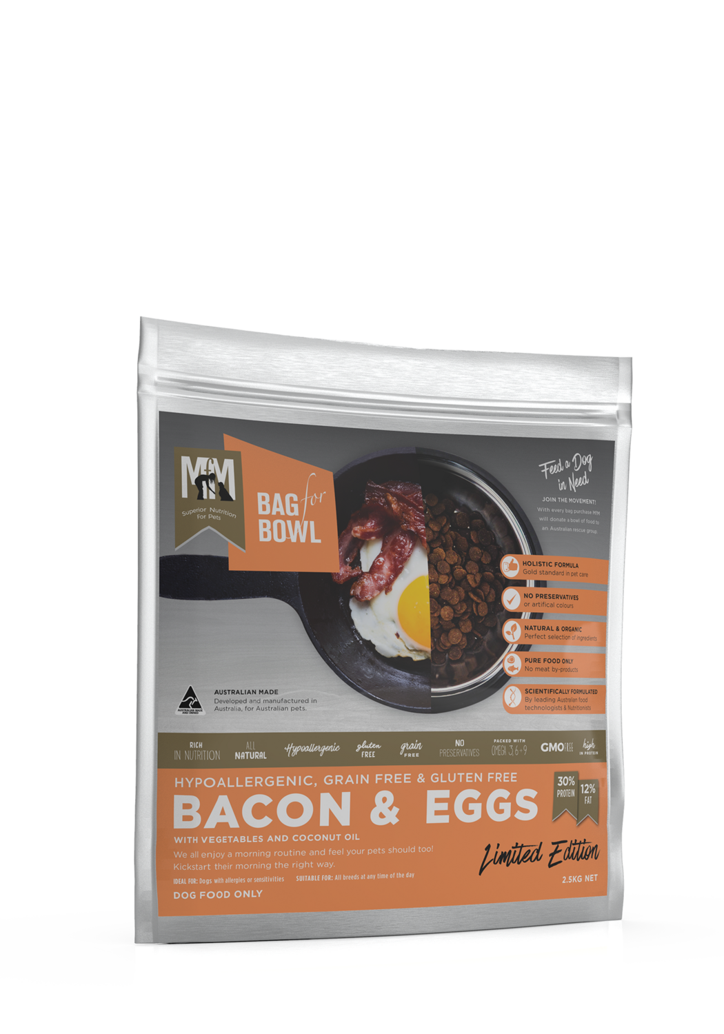 MFM Dog Single Protein Bacon &amp; Eggs Grain &amp; Gluten Free 2.5Kg