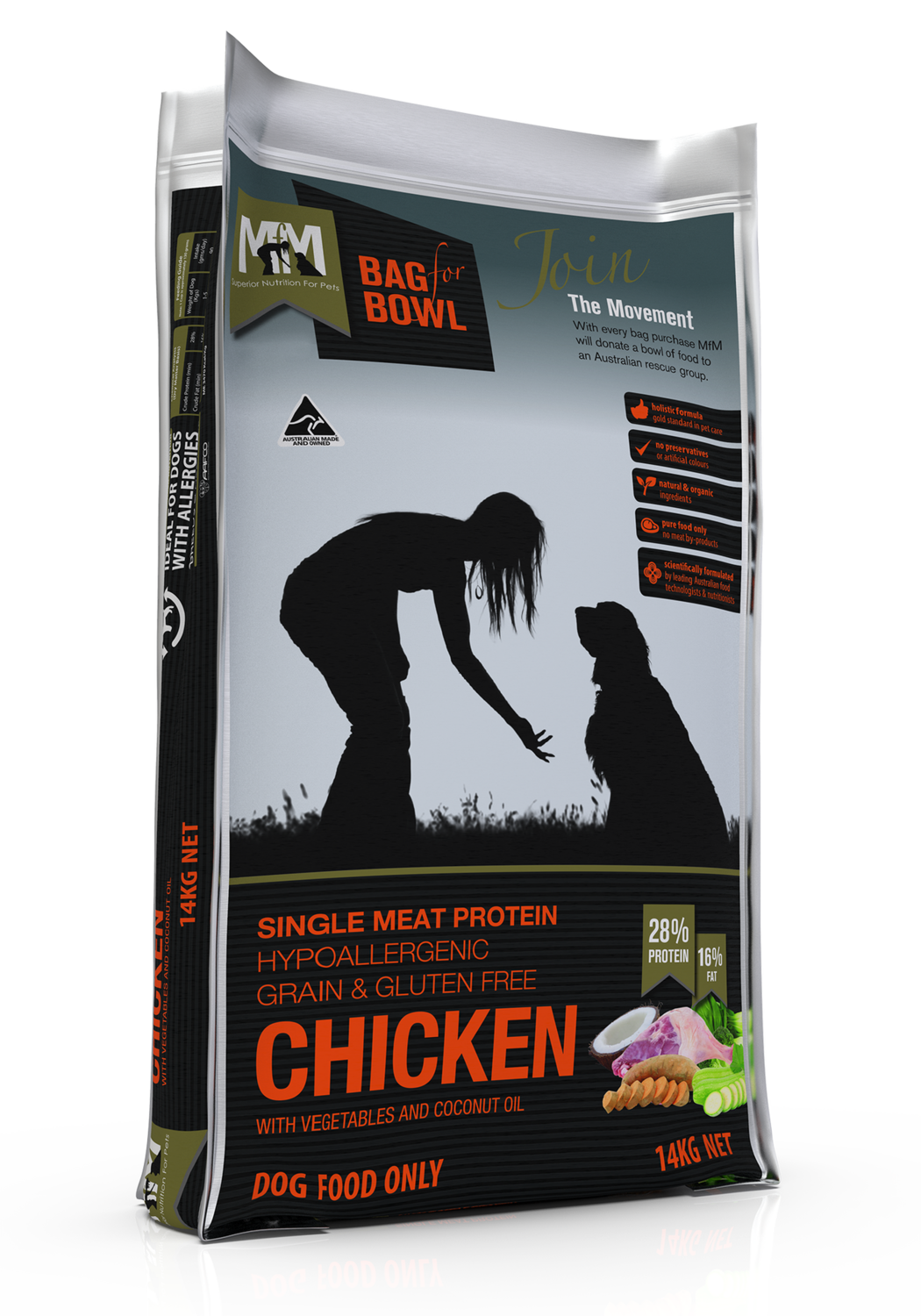 MFM Dog Single Protein Chicken Grain &amp; Gluten Free Red 14Kg