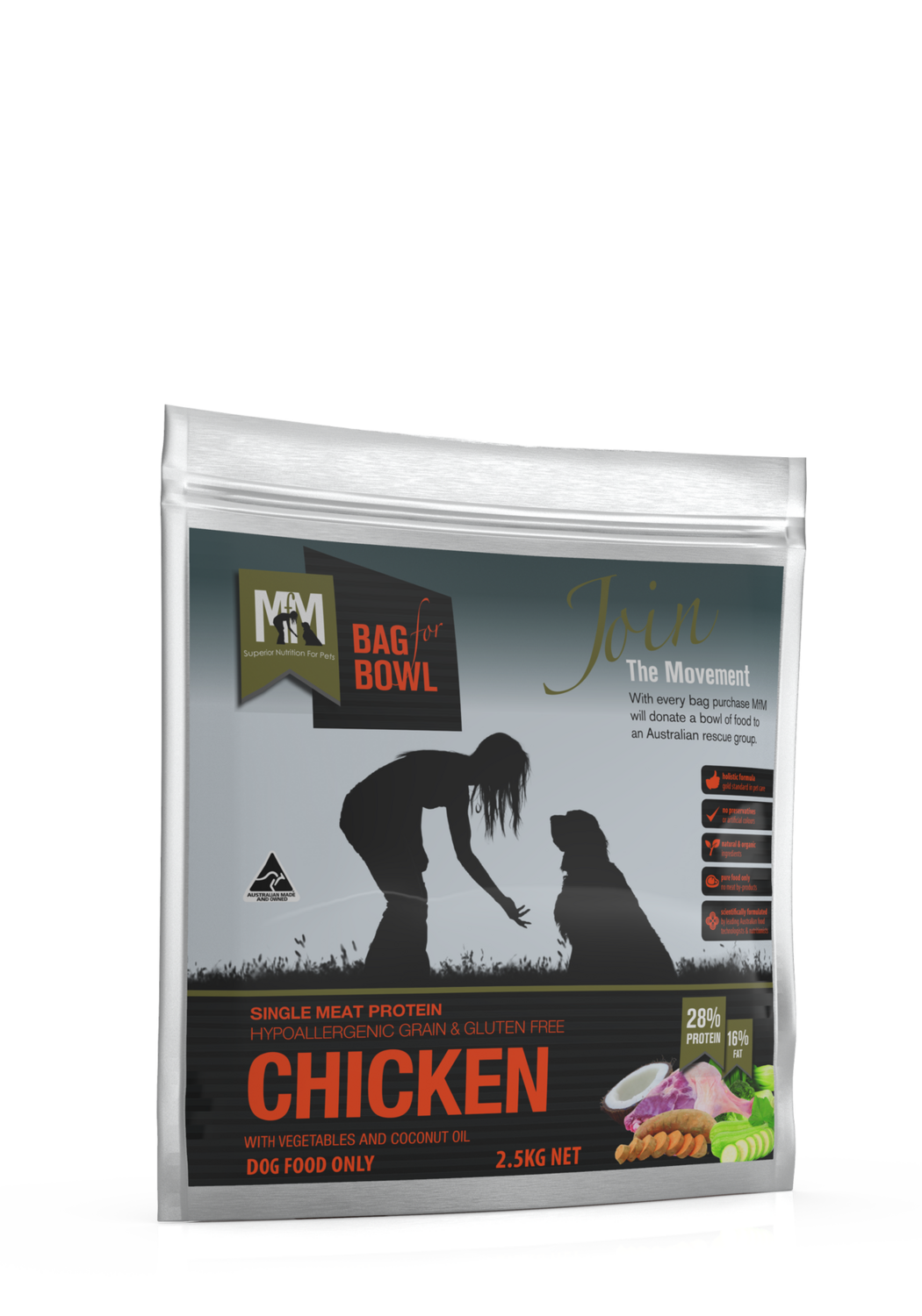 MFM Dog Single Protein Chicken Grain &amp; Gluten Free Red 2.5Kg