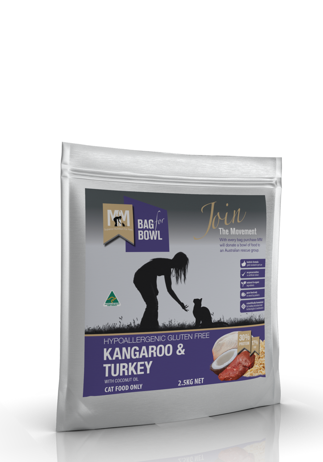MFM Cat Kangaroo &amp; Turkey Gluten Free Purple 2.5Kg