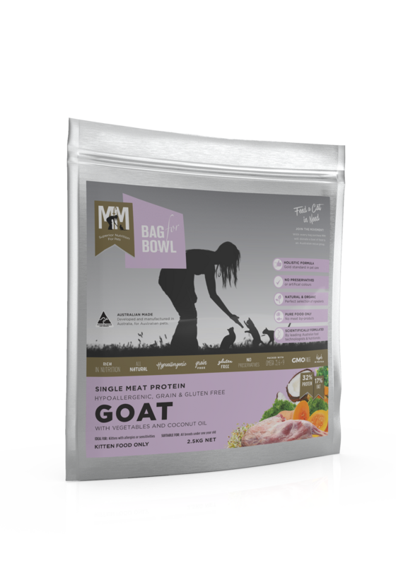 MFM Kitten Single Protein Goat Grn &amp; Glt Fr Violt 2.5Kg
