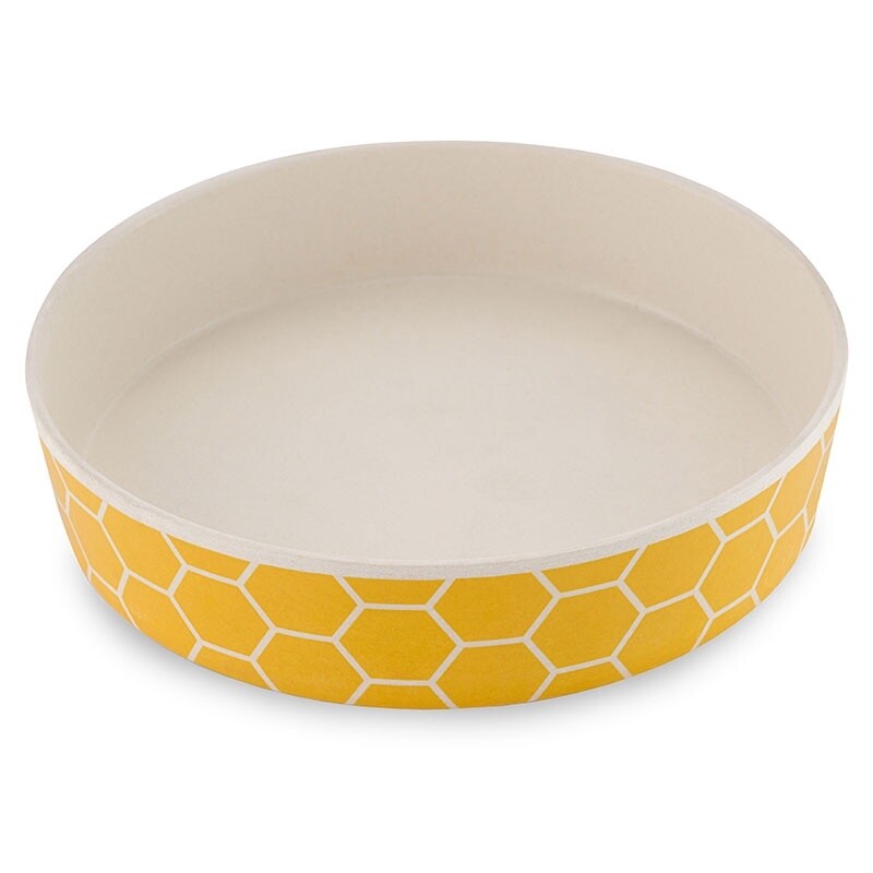Beco Printed Bamboo Cat Bowl Honeycomb