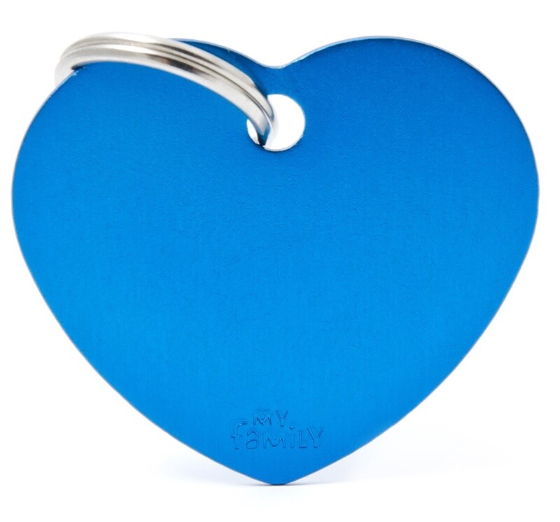 My Family Basic Heart Blue Large