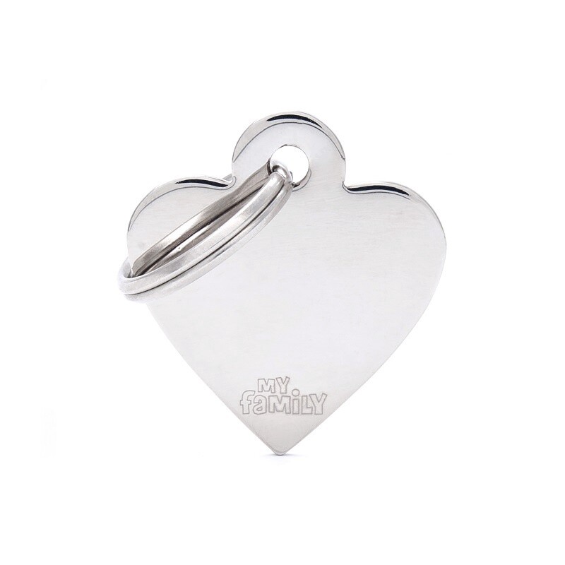 My Family Basic Heart Chrome Small