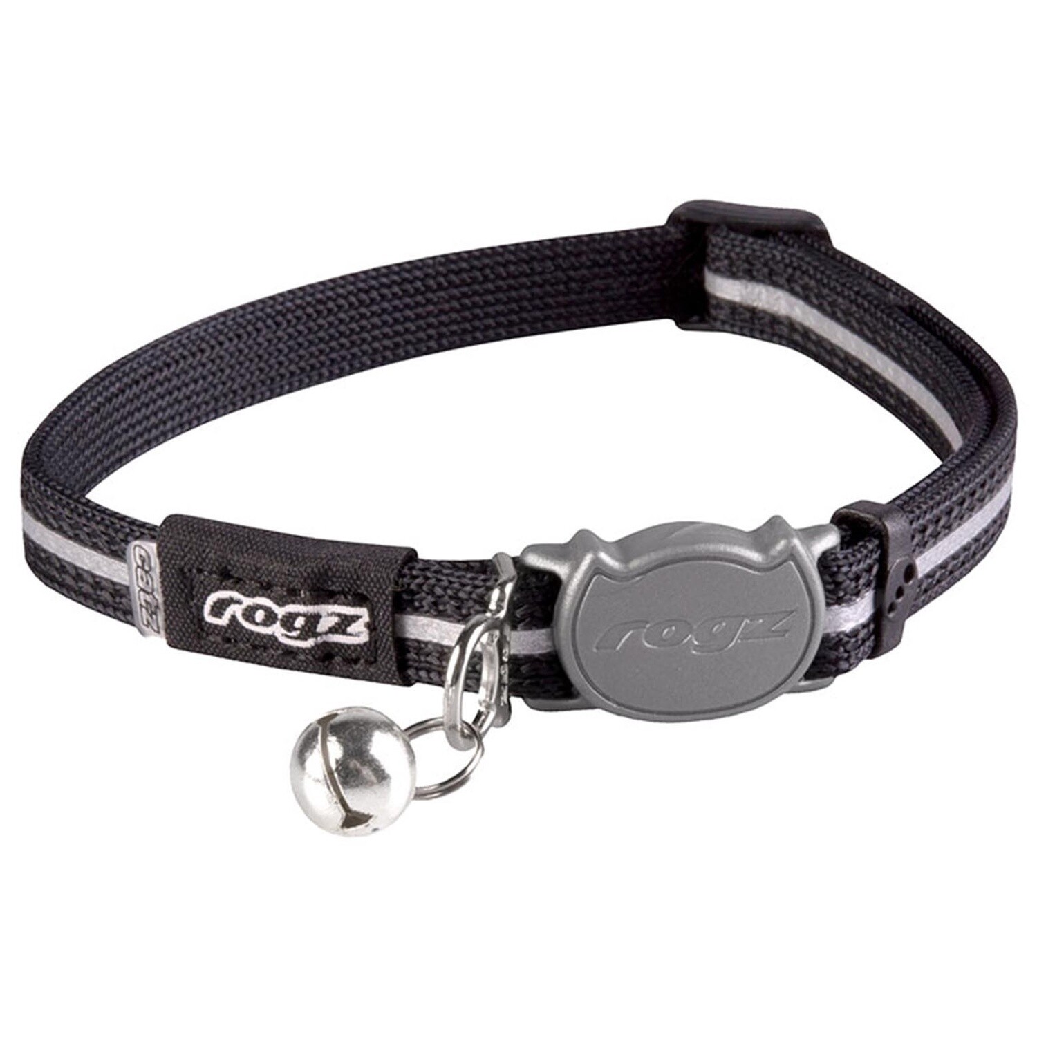 Rogz Alleycat Safety Release Collar Black Sml