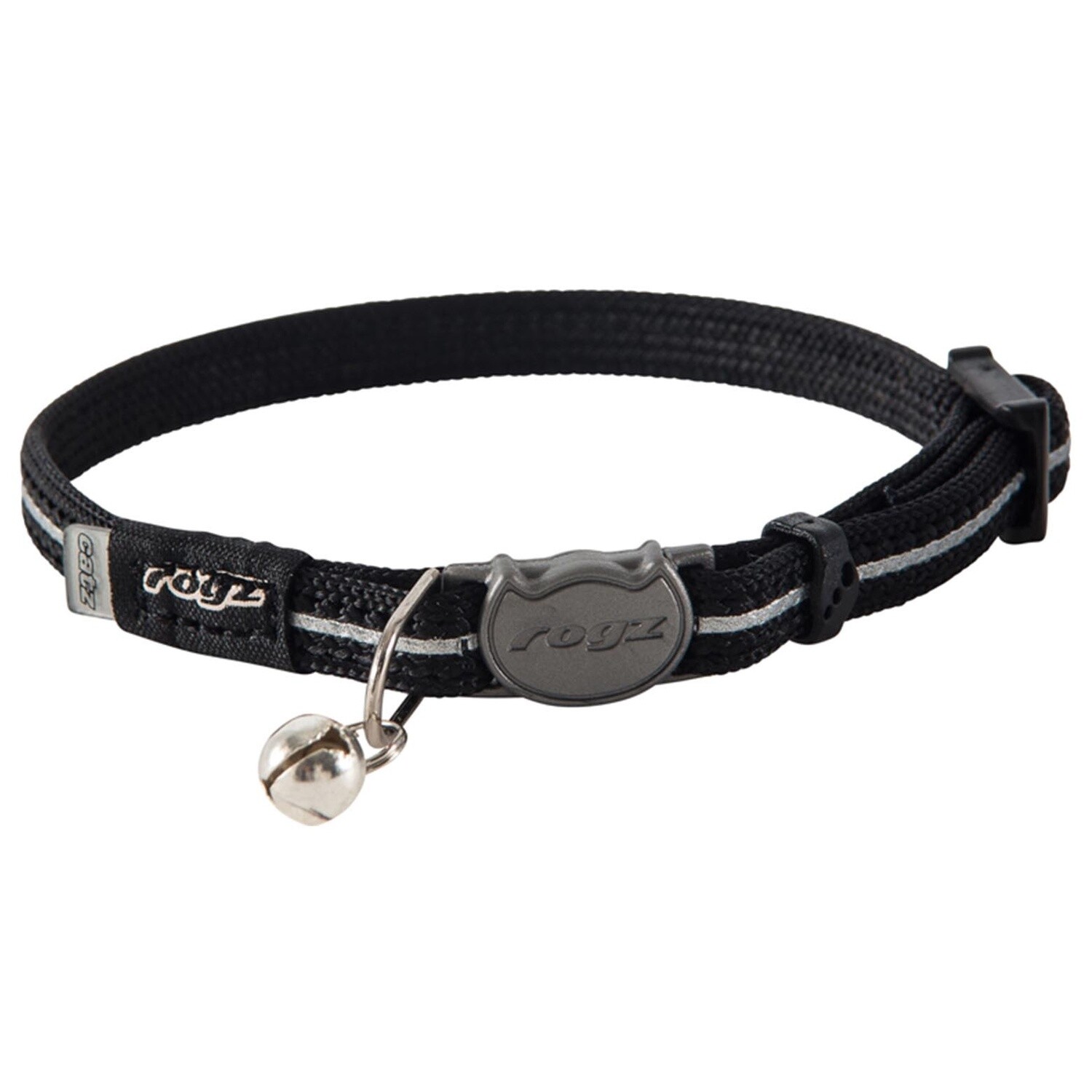 Rogz Alleycat Safety Release Collar Black Xsml