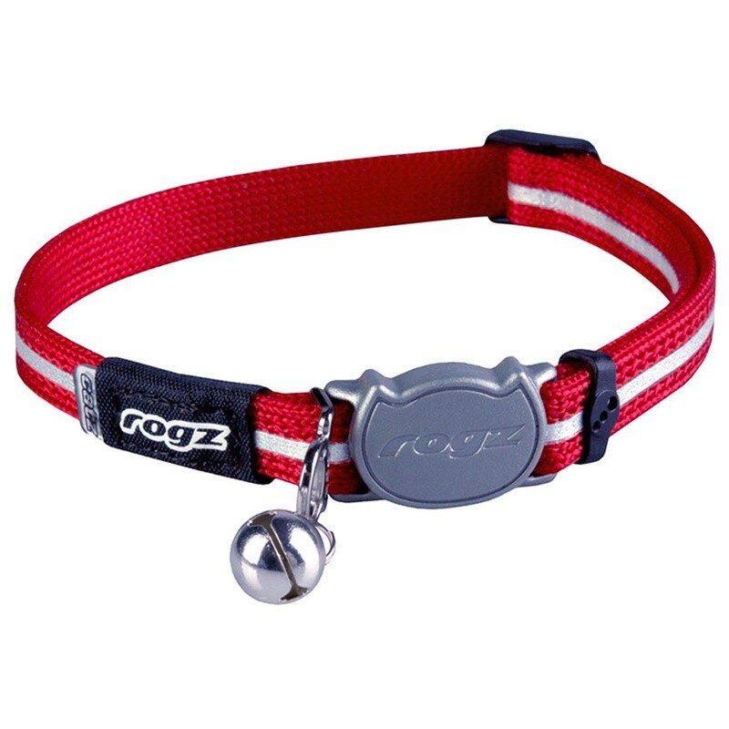 Rogz Alleycat Safety Release Collar Red Sml