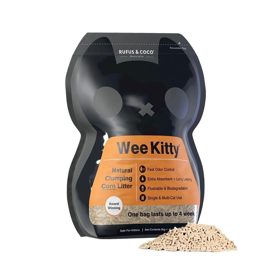 Wee Kitty Clumping Corn Litter 2Kg