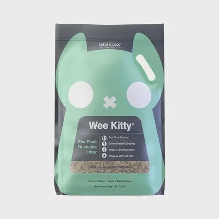 Wee Kitty Eco Plant Natural Clumping Tofu Wheat Litter 4Kg