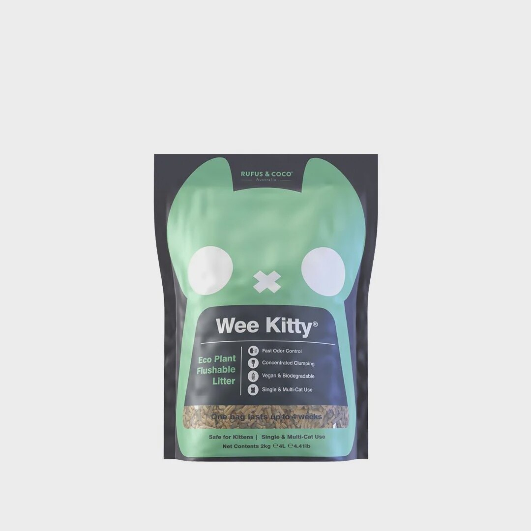 Wee Kitty Eco Plant Natural Clumping Tofu Wheat Litter 2Kg