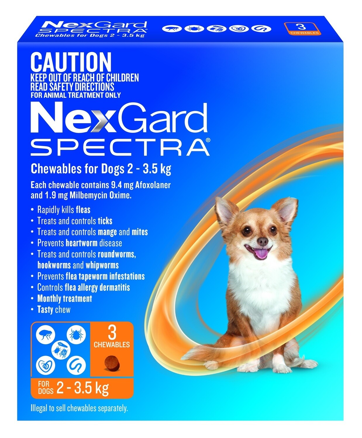 NexGard Spectra Dog 2-3.5Kg 3 PK