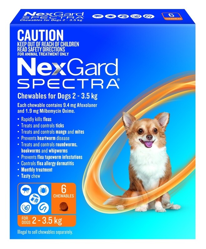NexGard Spectra Dog 2-3.5Kg 6 PK