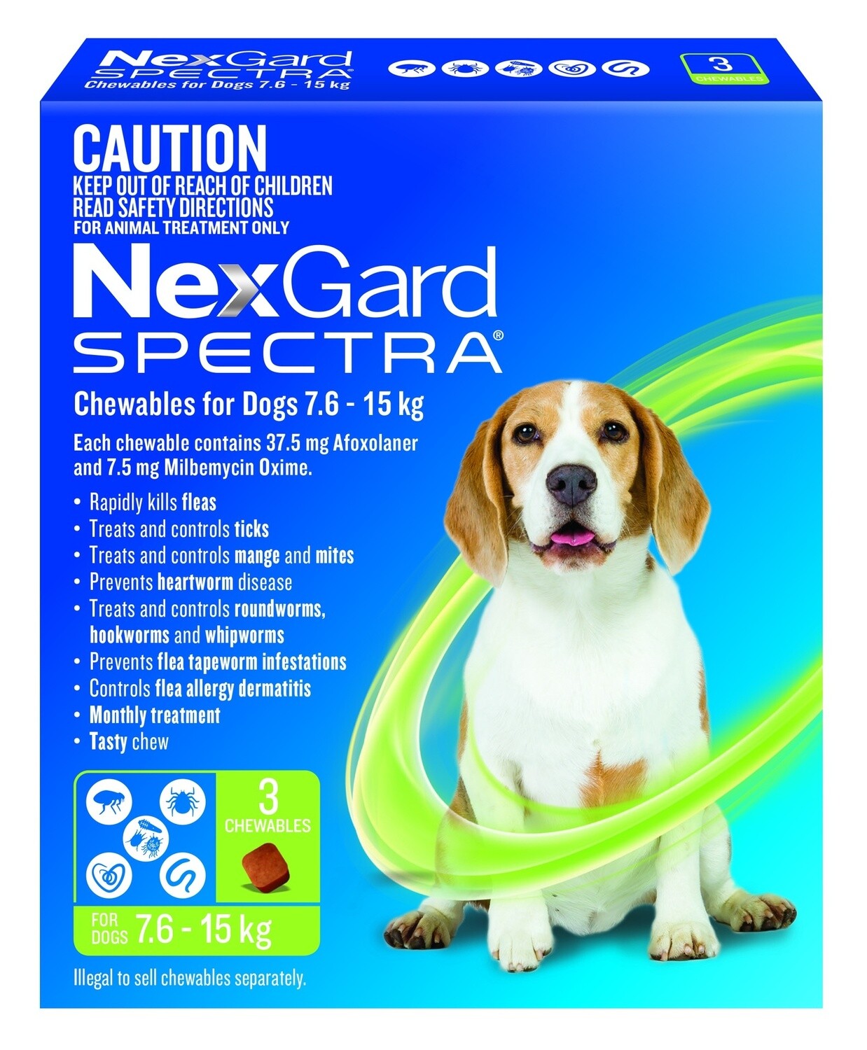 NexGard Spectra Dog 7.6-15kg 3 PK