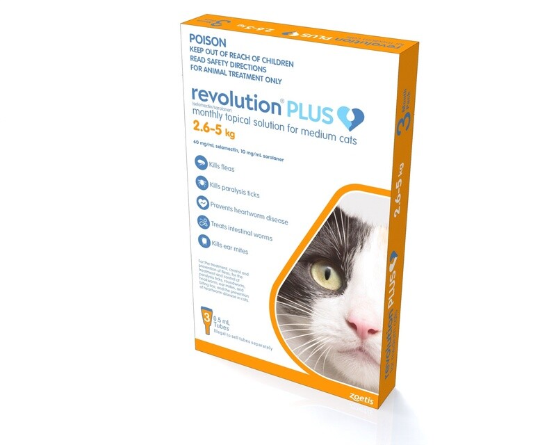 Revolution Cat Plus Medium Cat 2.5-5Kg 3 Pack