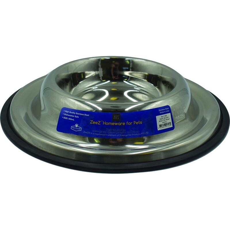 ZEEZ STAINLESS STEEL ANT MOAT PET BOWL 950mL