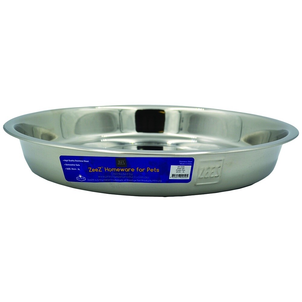 ZEEZ STAINLESS STEEL PUPPY PAN 35cm - 3L