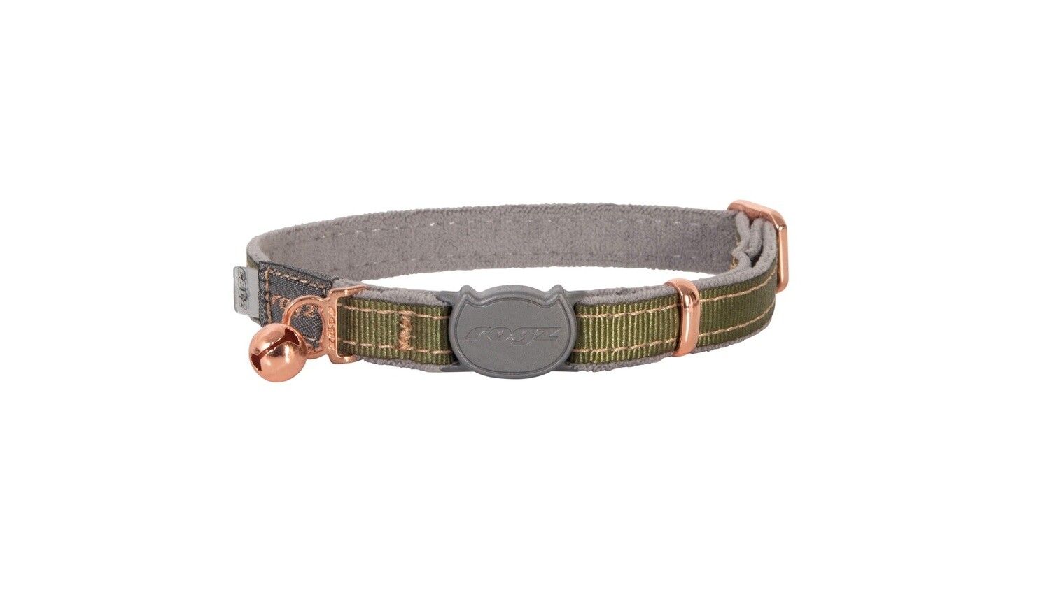 Rogz Urbancat Safety Release Collar Olive Twist Sml