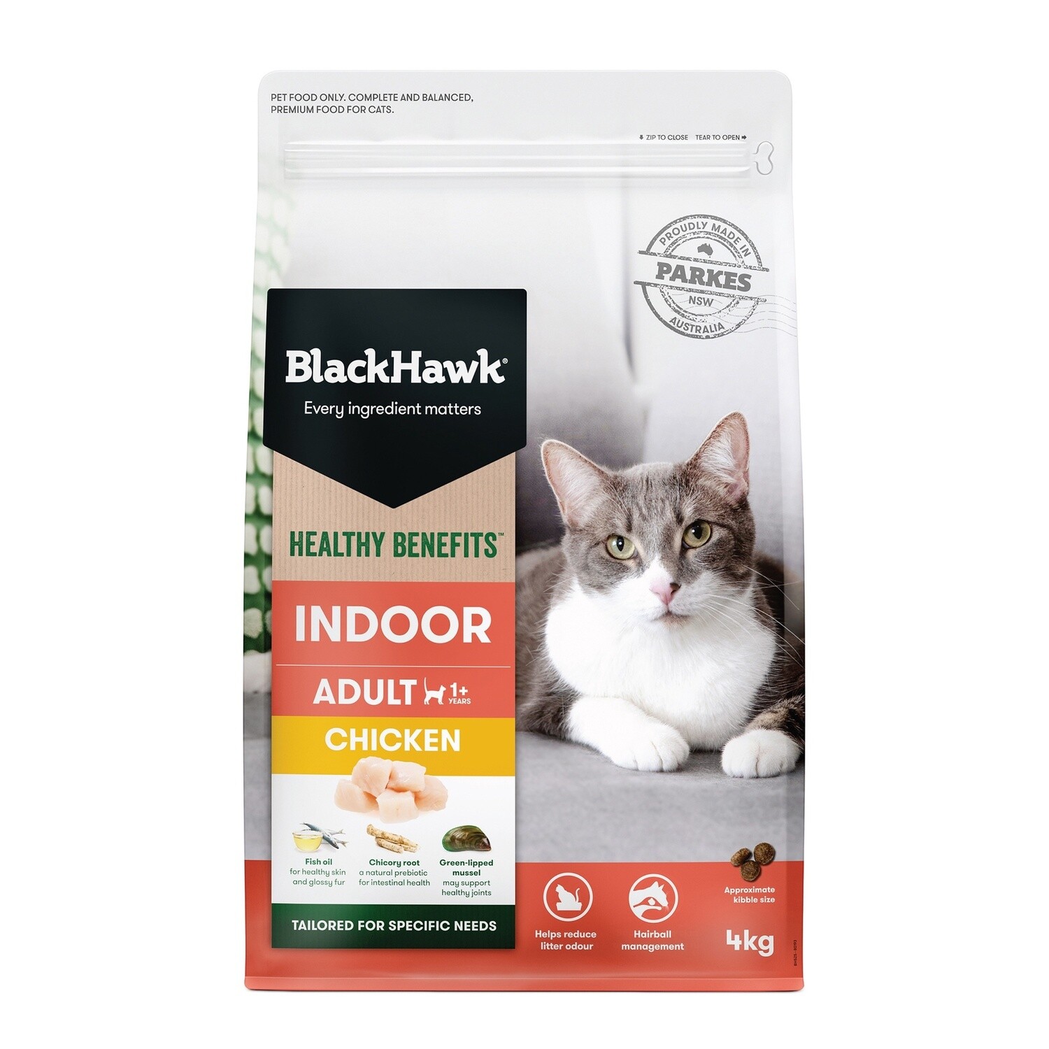 Black Hawk Cat Healthy Benefits Indoor Chicken Cat Food 4Kg