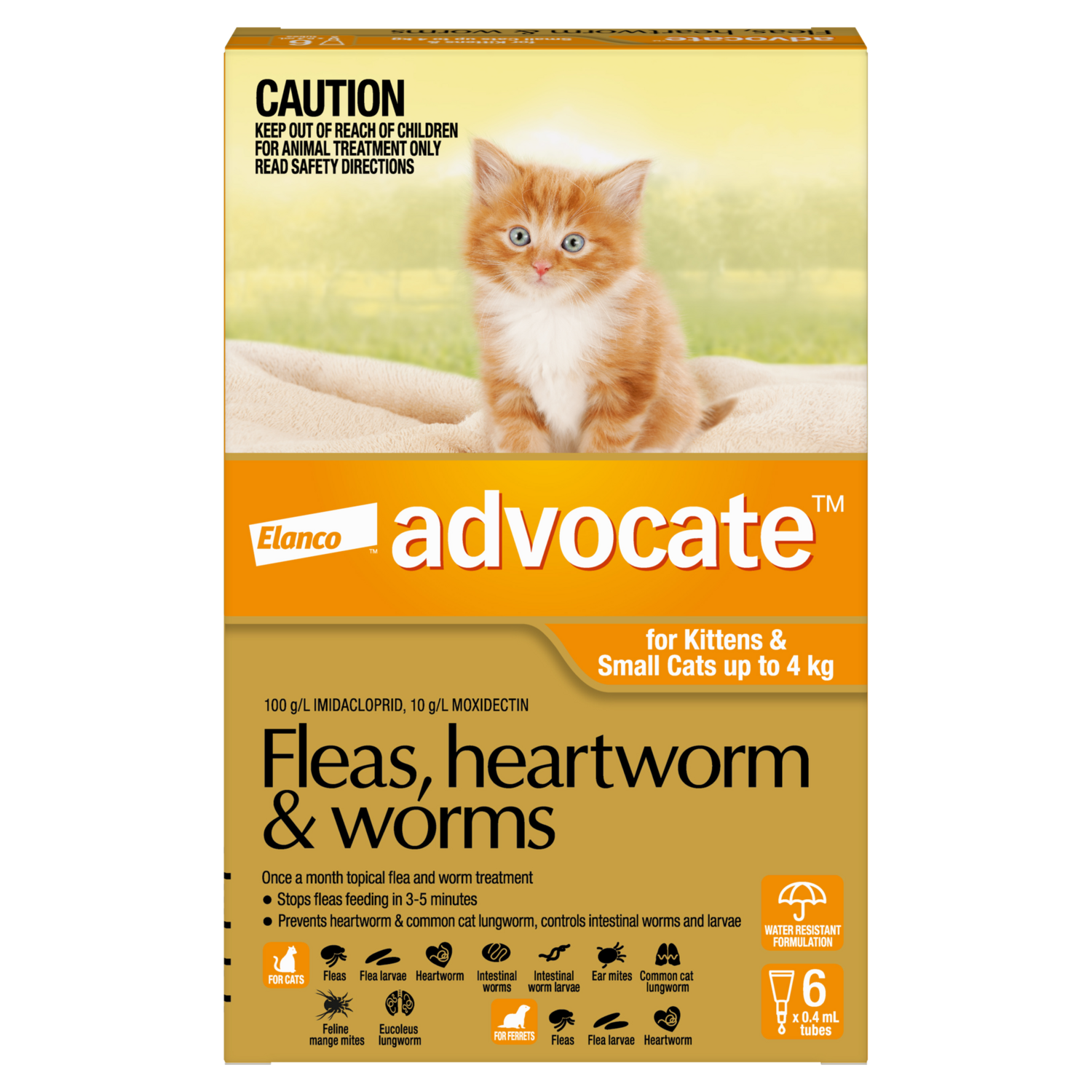 Advocate Cat  0-4Kg Small 6 Pack