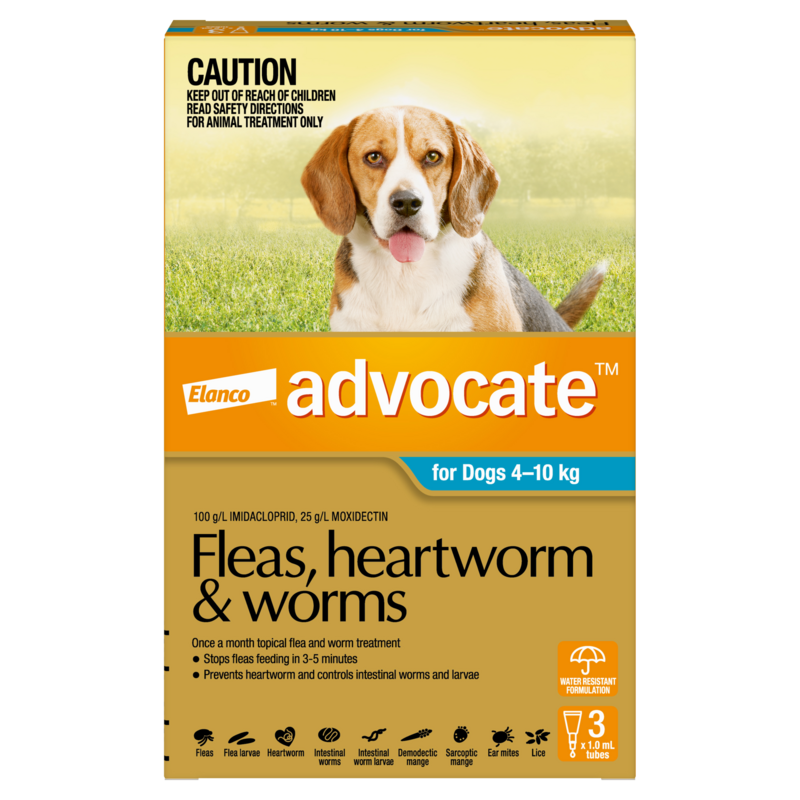 Advocate Dog  4-10Kg Medium 3 Pack