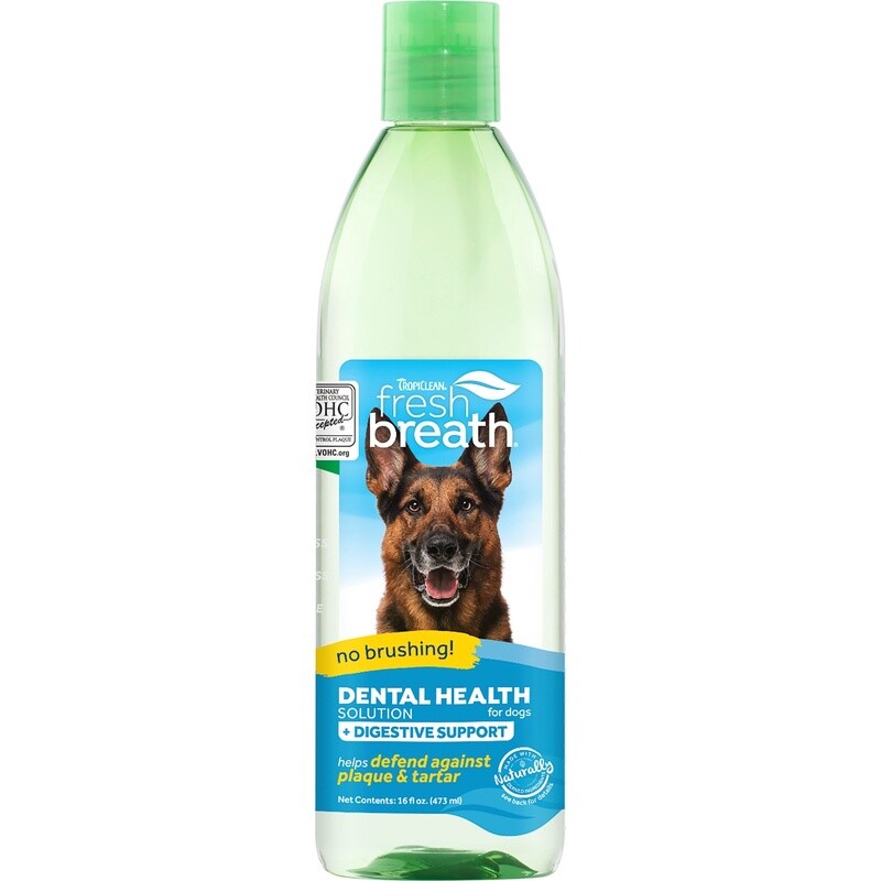 TropiClean Fresh Breath Dental Health Solution plus Digestive Support 473mL