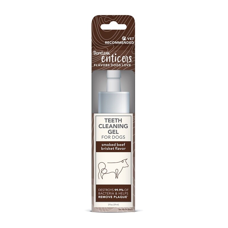 Tropiclean Enticers Teeth Cleaning Gel Hickory Smoked Bacon 59mL