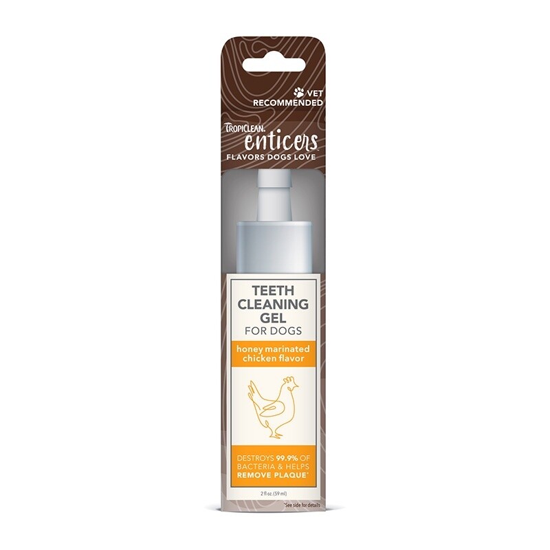 Tropiclean Enticers Teeth Cleaning Gel Honey Marinated Chicken 59mL
