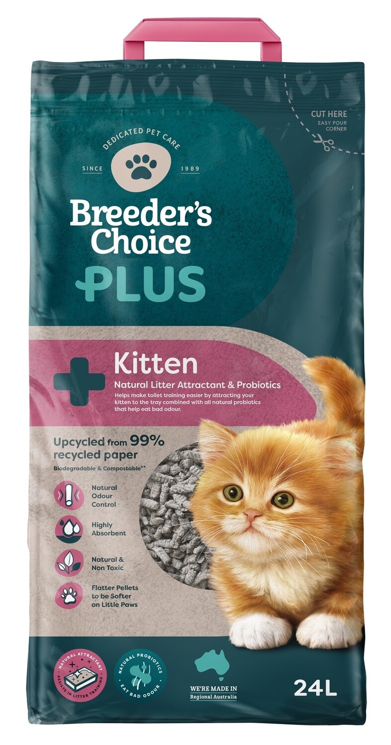 Breeders Choice Plus Kitten Litter 24Ltr