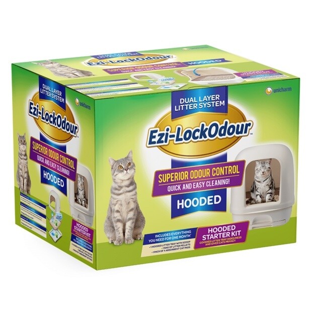 Ezi-Lockodour Dual Layer Cat Litter System Hooded