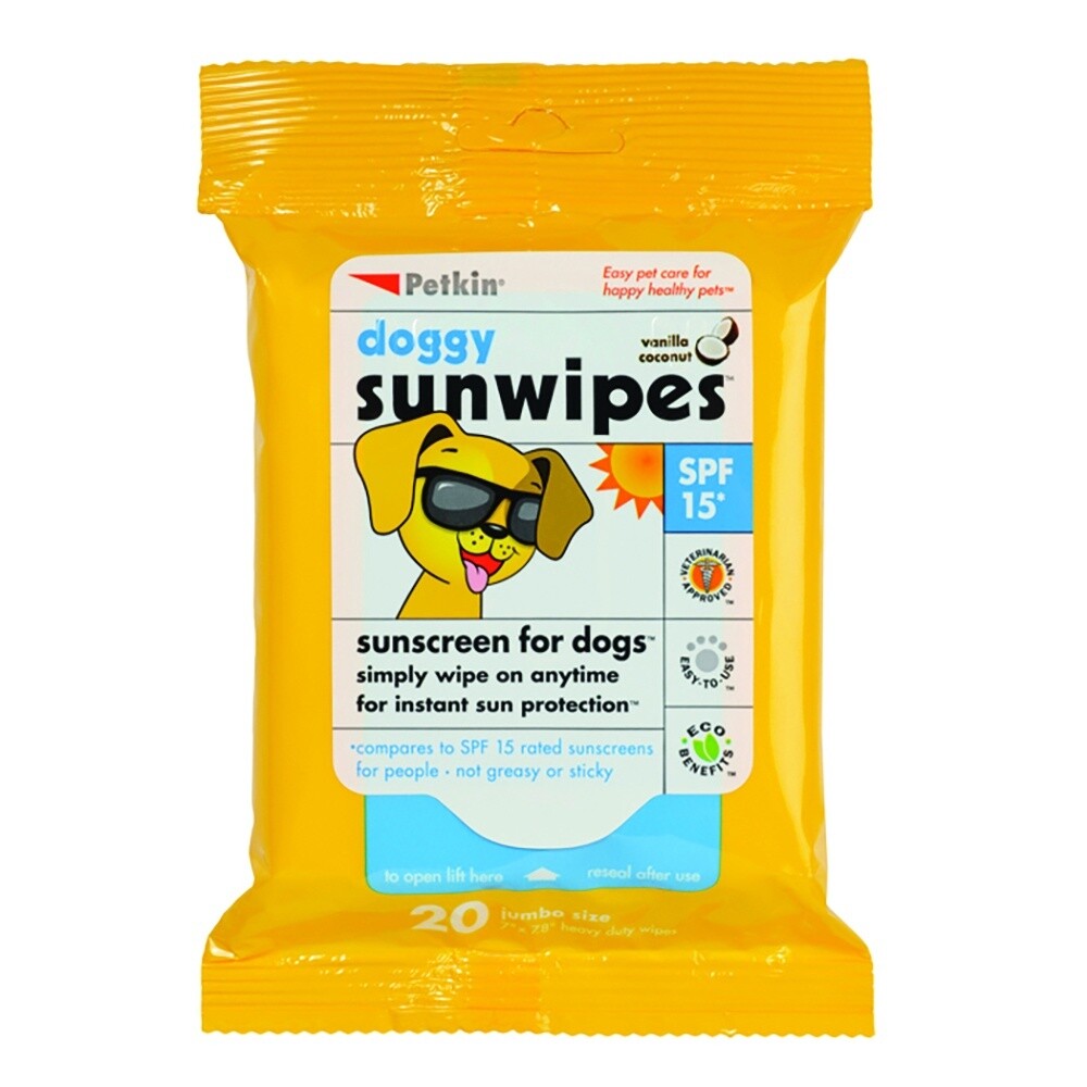 Petkin Doggy Sunwipes SP15 20pk