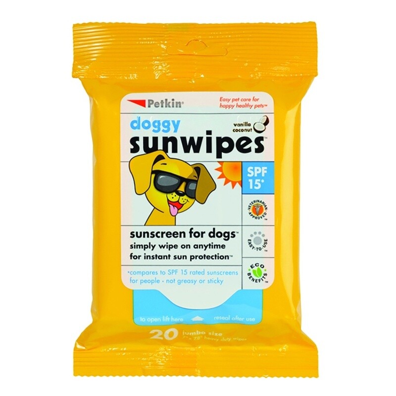Petkin Doggy Sunwipes SP15 20pk