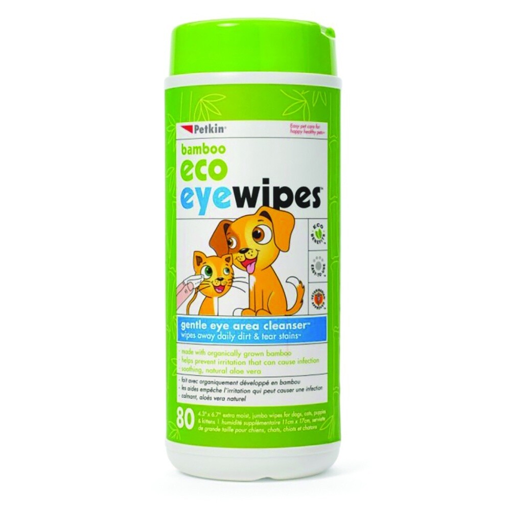 Petkin Bamboo Eco Eye Wipes 80pk