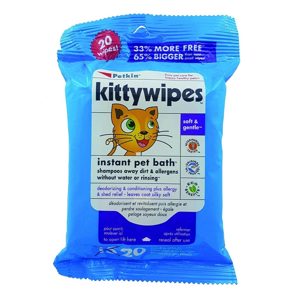 Petkin Kitty Wipes 20pk