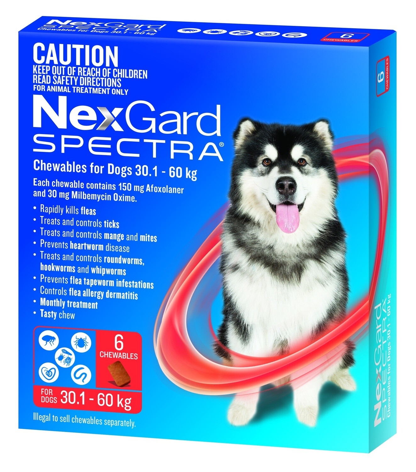 NexGard Spectra Dog 30.1-60K 6 PK