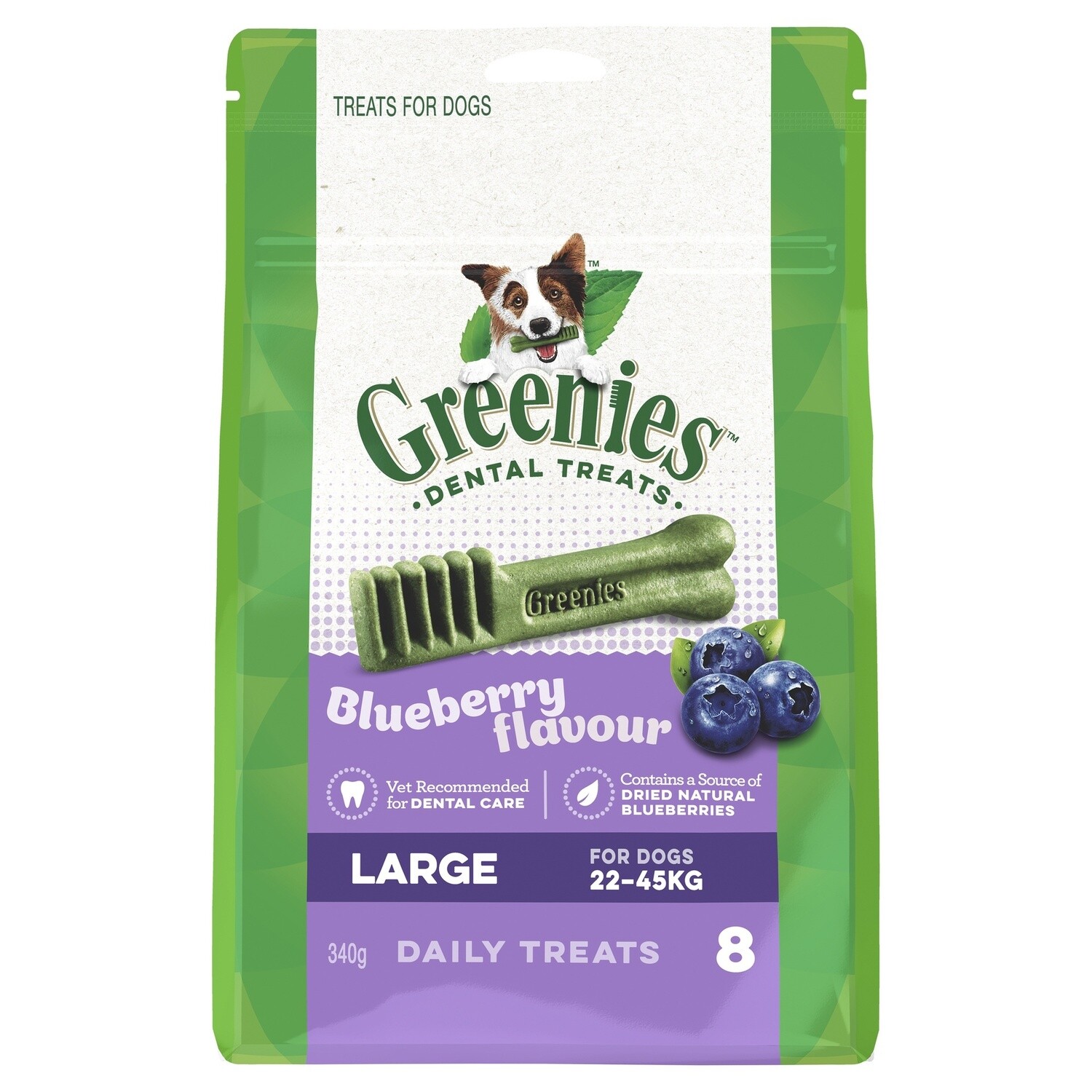 Greenies Dog Blueberry Treat Pack Large 340G