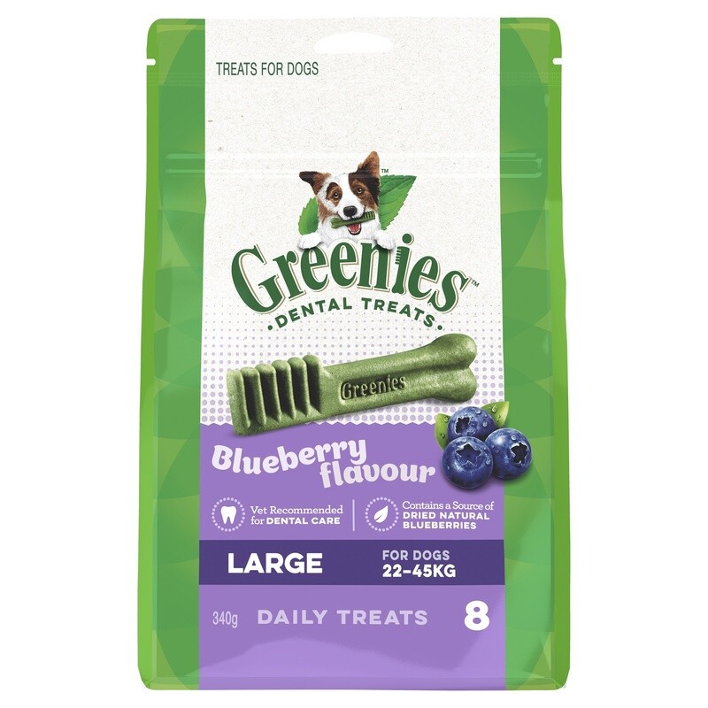 Greenies Dog Blueberry Treat Pack Large 340G