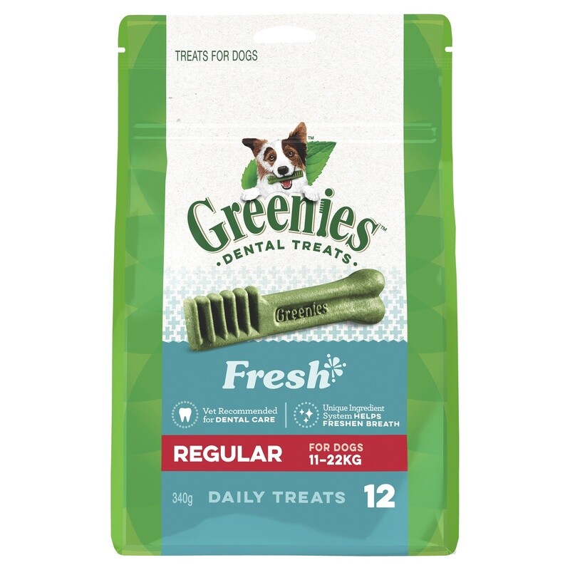 Greenies Dog Fresh Treat Pack Regular 340G