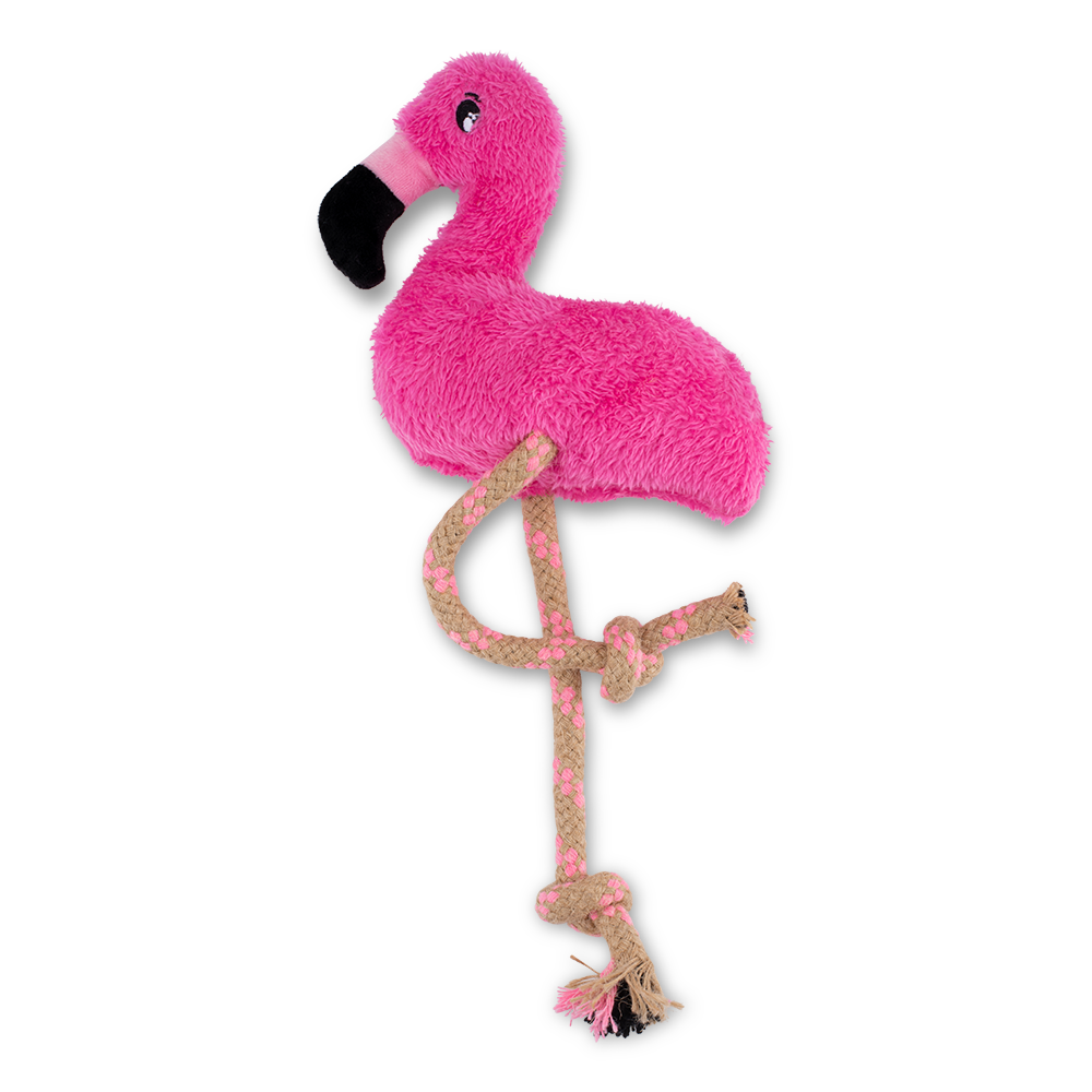 Beco Recycled Flamingo Medium Dog Toy