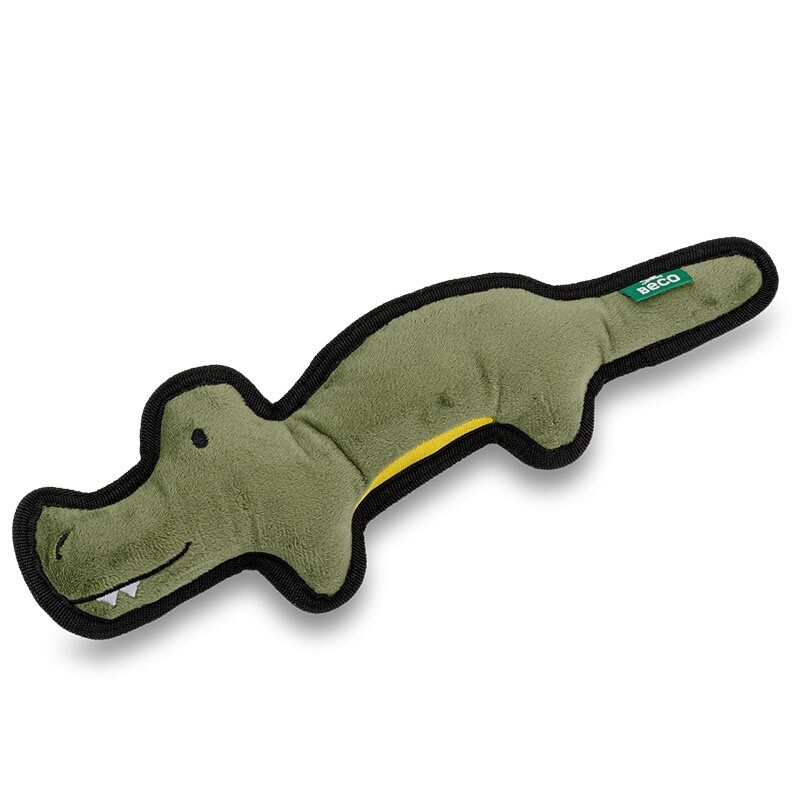 Beco Recycled Rough &amp; Tough Crocodile Medium Dog Toy