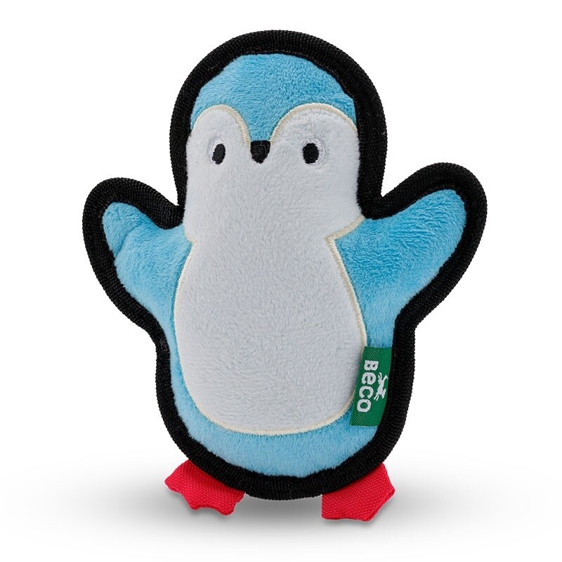Beco Recycled Rough &amp; Tough Penguin Small Dog Toy