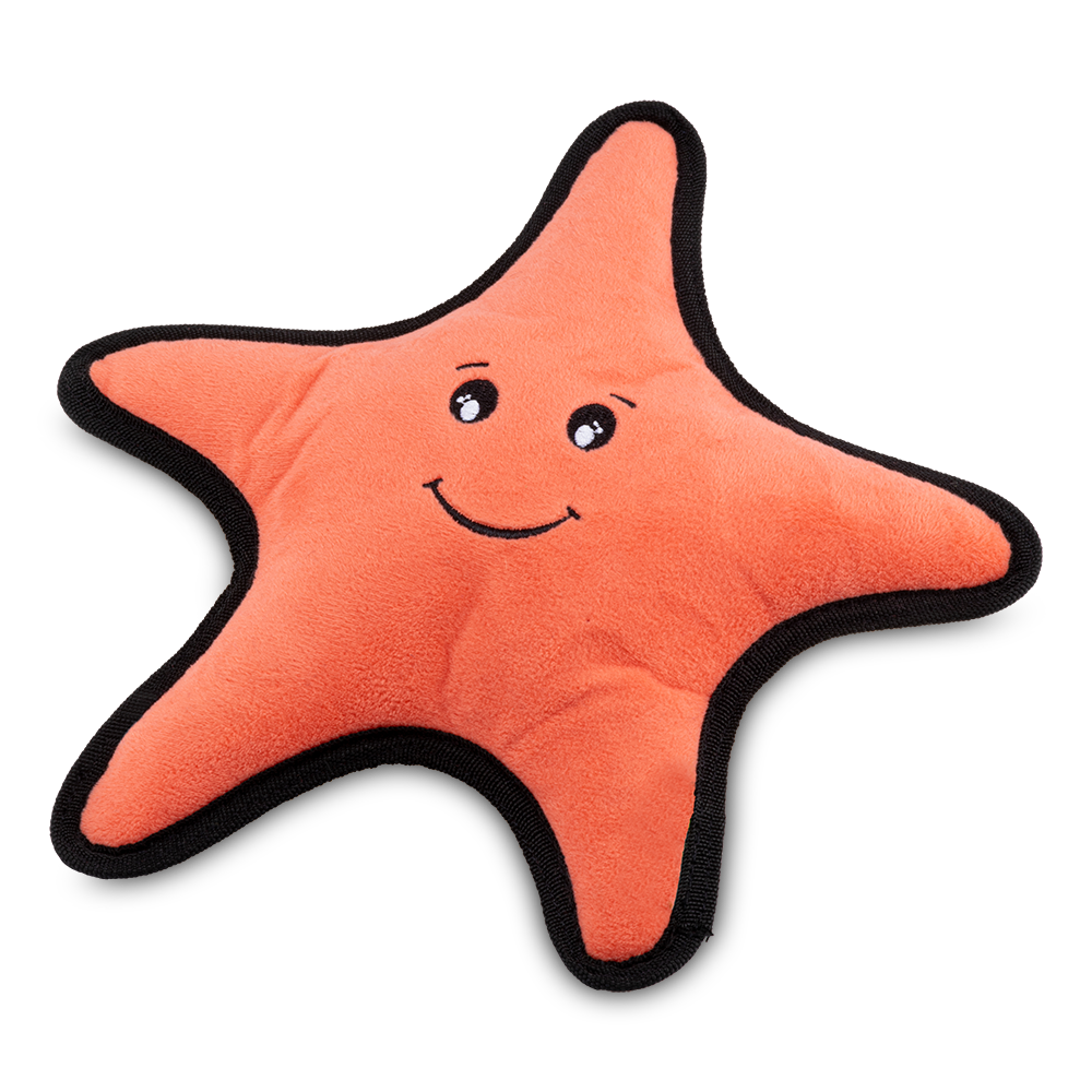 Beco Recycled Rough &amp; Tough Star Fish Medium Dog Toy