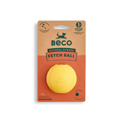 Beco Rubber Fetch Ball Yellow