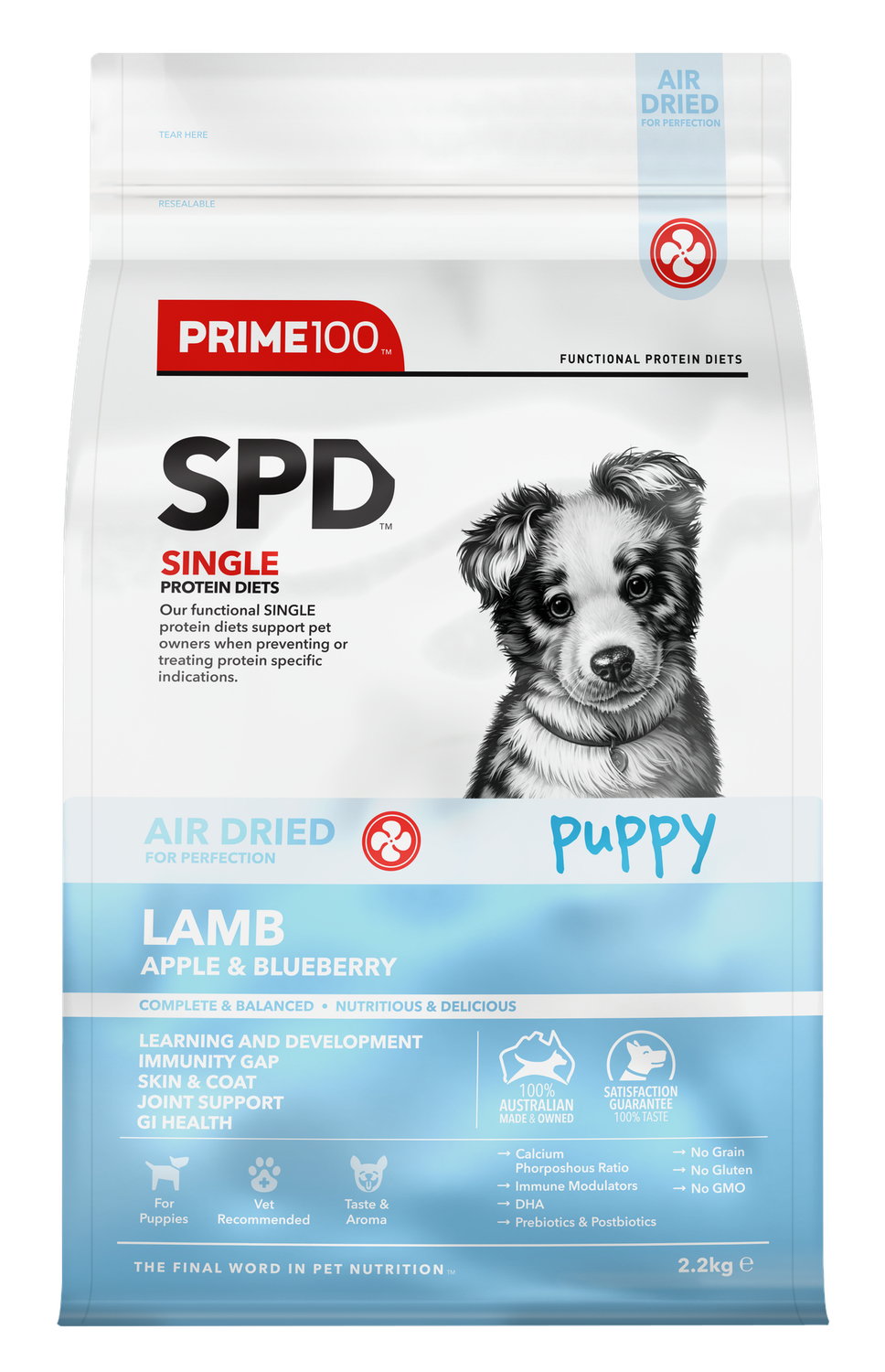 SPD Air Puppy Lamb Apple &amp; Blueberry 2.2kg