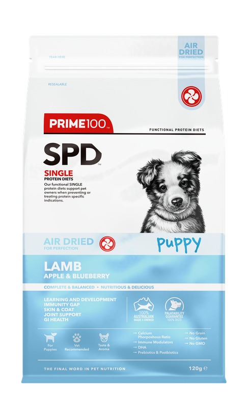 Prime100 SPD Air Puppy Lamb Apple &amp; Blueberry Dog Food 120g