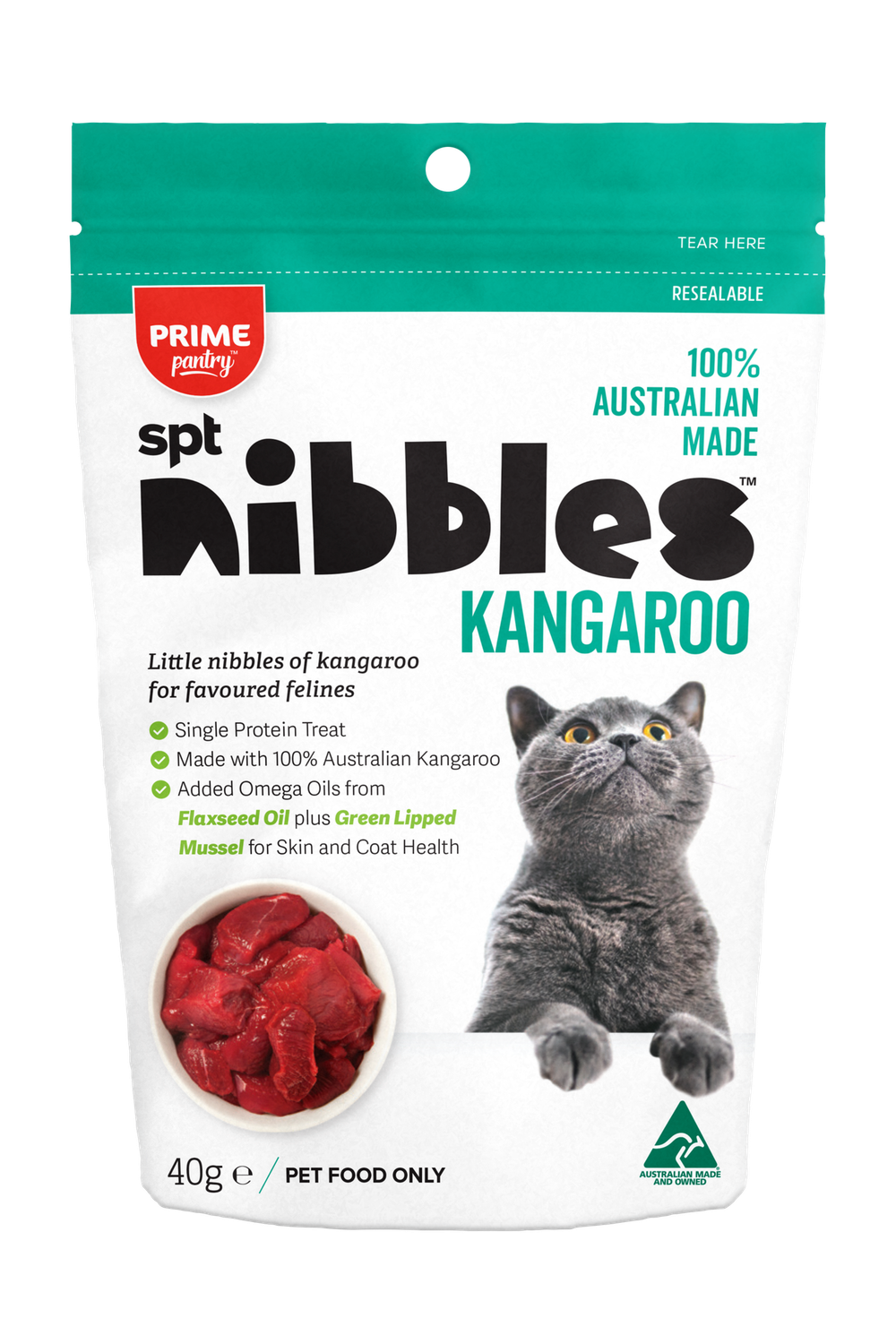 Prime100 SPT™ Nibbles Cat Treat Kangaroo 40g