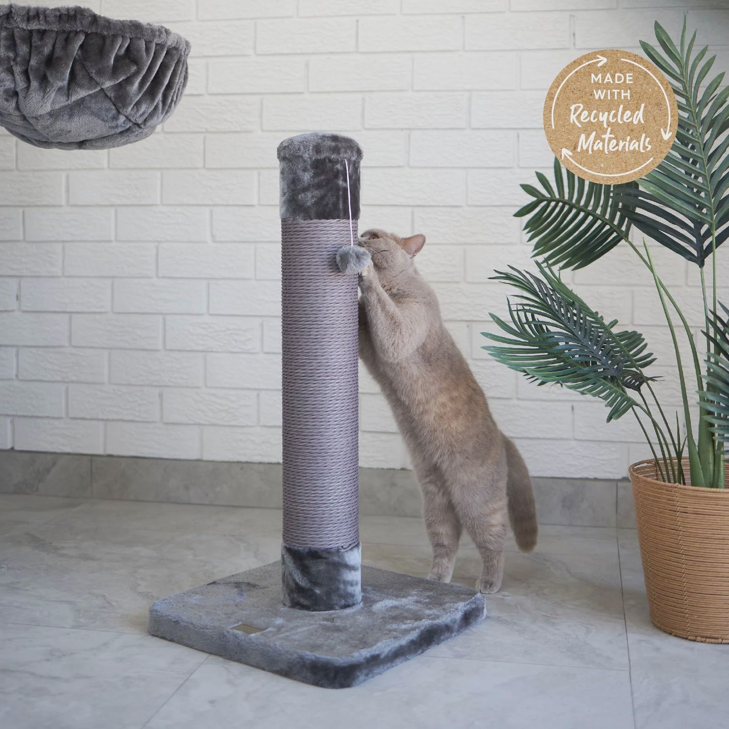 Kazoo Cat Scratch Post Charcoal Medium