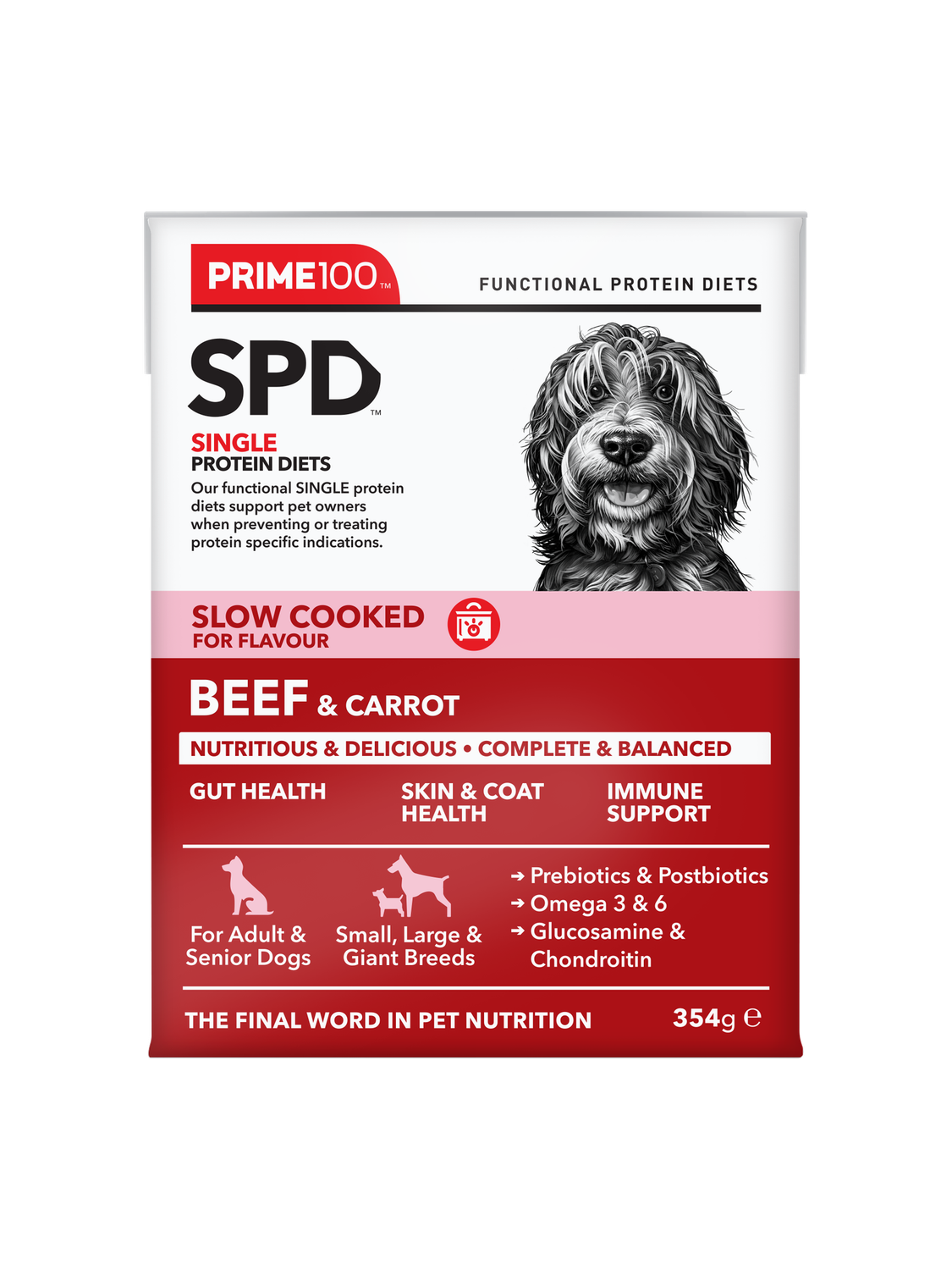 Prime100 SPD™ Slow Cooked Beef &amp; Carrot 354g
