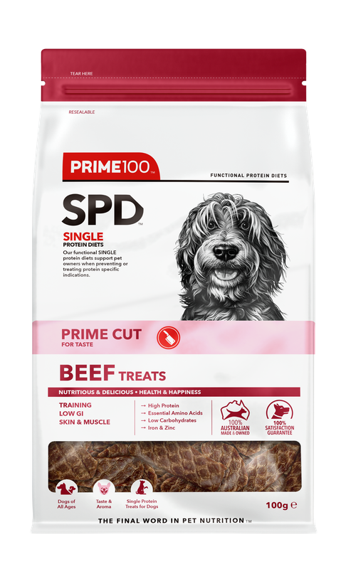 Prime100 SPD™ Prime Cut Beef Dog Treats 100g